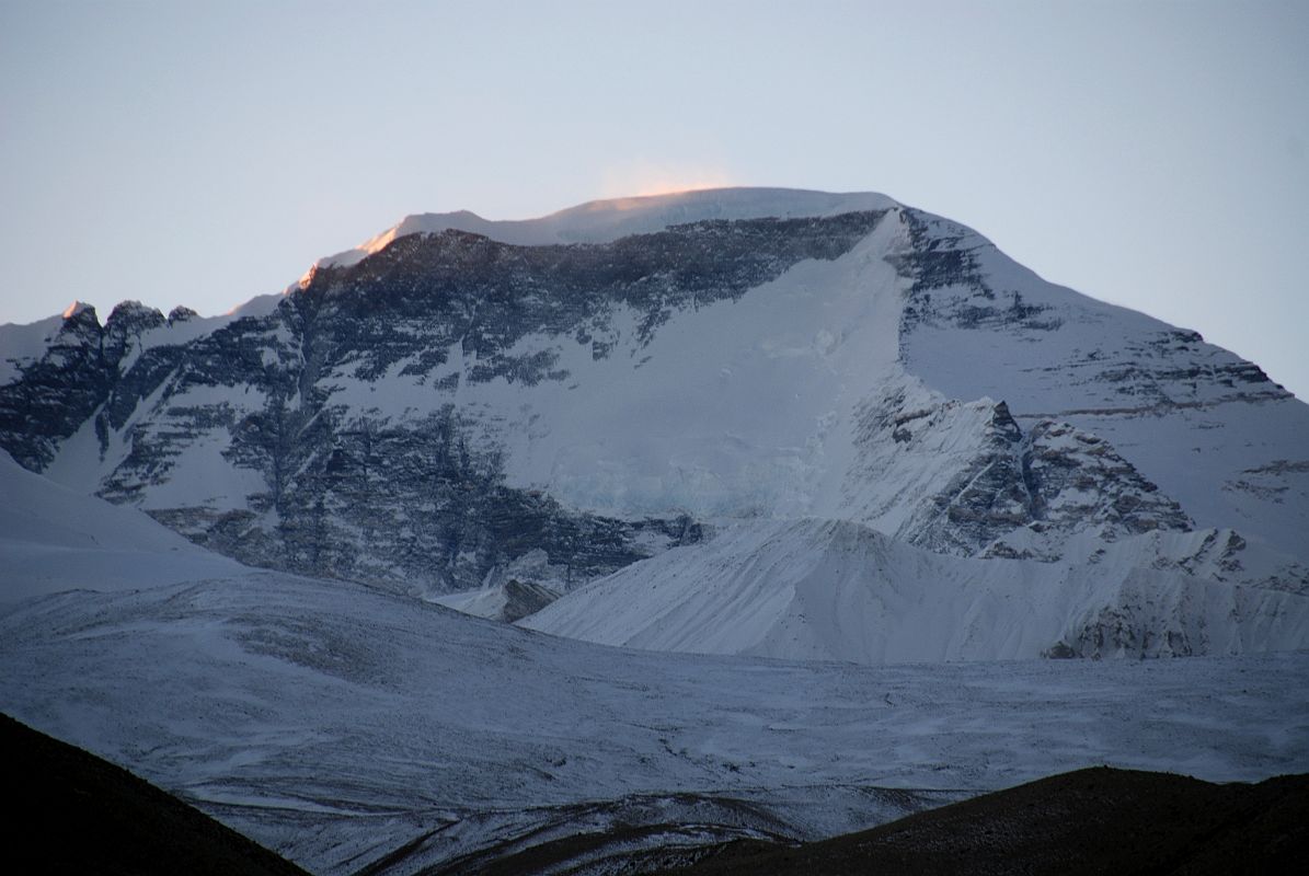 11 Cho Oyu Sunrise From Chinese Base Camp Cho Oyu (8201m) is not much of a sunrise mountain seen from Chinese Base Camp.